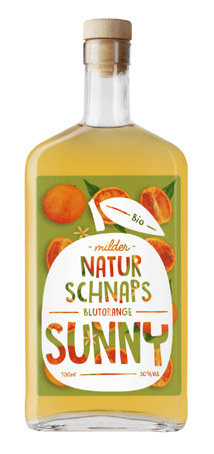 Naturschnaps-Flasche-Sunny